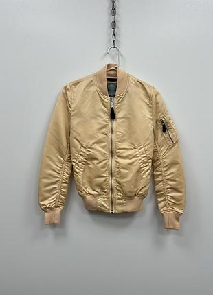 Куртка бомбер alpha industries w ma-1 vf nylon bomber jacket apricot