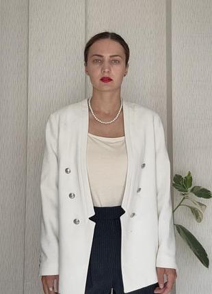 Вінтажний білий піджак h&m 2