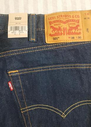Джинсы levis original. новые. темно-синие. w38 l30