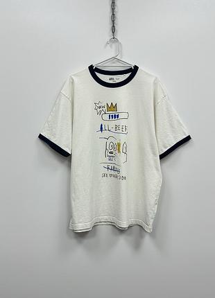 Лімітована футболка uniqlo ut jean-michel basquiat ny pop art graphic t-shirt white