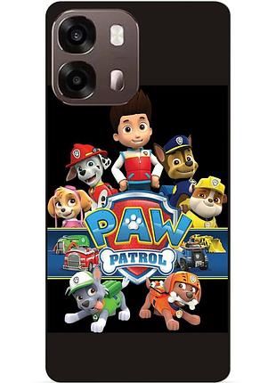 Силиконовый бампер чехол для oppo a6s щенячий патруль paw patrol