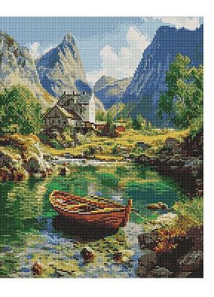 Набор с алмазной мозаикой amo20602 "красив в горном озере" 40х50см ideyka