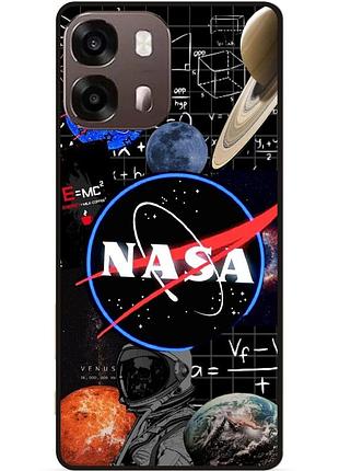 Силиконовый чехол бампер для oppo a6s с рисунком космос nasa