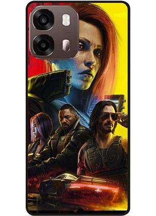 Чохол силіконовий бампер для oppo a6s з малюнком cyberpunk