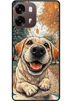 Силиконовый чехол бампер для oppo a6s с рисунком лабрадор