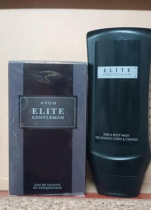 Avon elite gentleman набор туалетная вода 75мл + шампунь - гель 250мл
