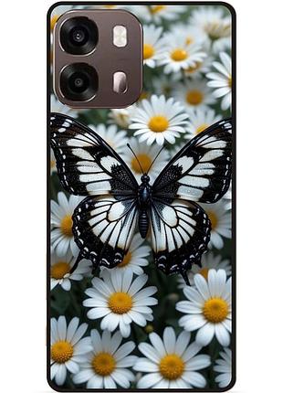 Силиконовый чехол бампер для oppo a6s с рисунком мотыльки бабочки