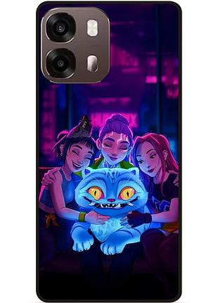 Силиконовый чехол бампер для oppo a6s с рисунком demon hunters k-pop