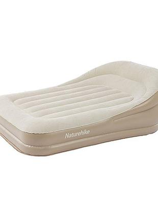 Матрас надувной кемпинговый naturehike cnk2300dz020 180x132x60 см, двухместный, бежевый, со встроенным насосом.