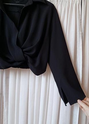 Стильна чорна блуза топ zara. 3