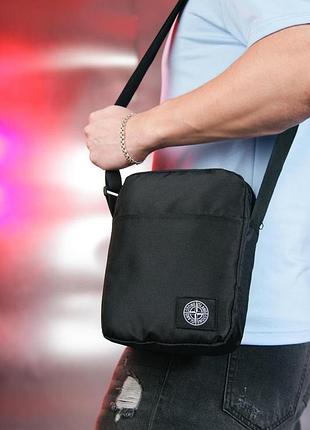Барсетка stone island 1000d чорна