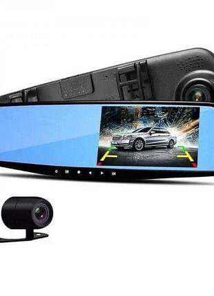 Видеорегистратор-зеркало vehicle blackbox dvr full hd с камерой заднего вида