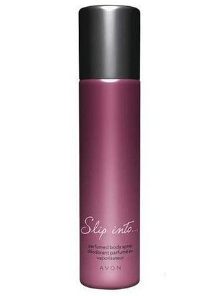 Парфюмированный дезодорант спрей для тела slip into avon, слип инто эйвон, 75мл раритет оригинал