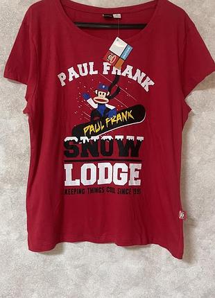 Яскрава червона футболка paul frank (snow lodge) нова з паперовою біркою