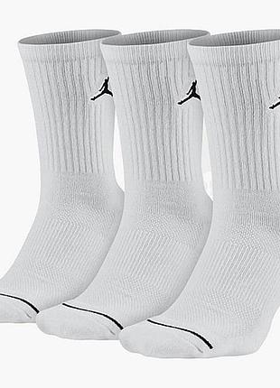 Носки nike u j ed cush poly crew 3pr 144 белый уни 46-50