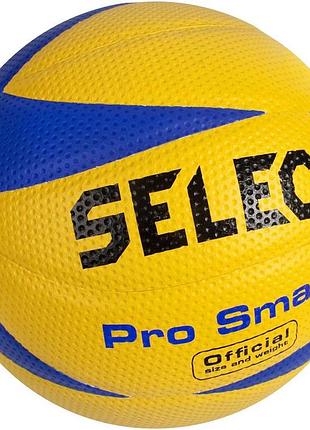 Мяч волейбольный select pro smash volley new желто-синий уни 5