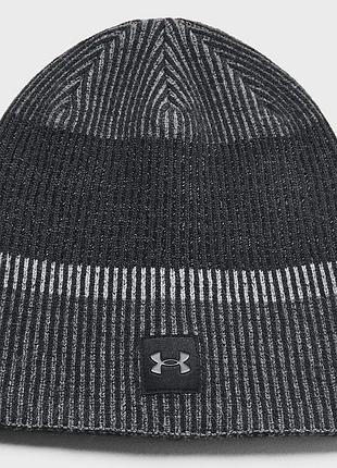 Шапка under armour launch reflective beanie черный уни osfm