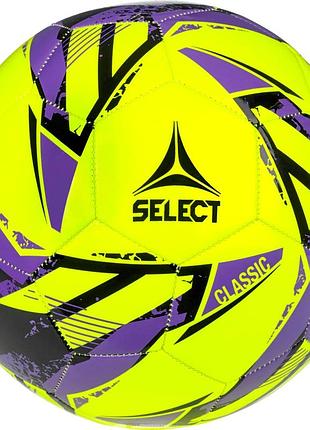 Мяч футбольный select classic v26 желтый, фиолетовый 5