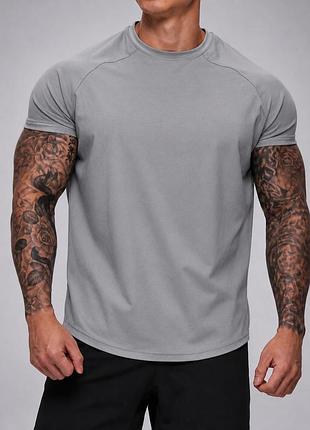 Мужская спортивная футболка premium fit gray xl