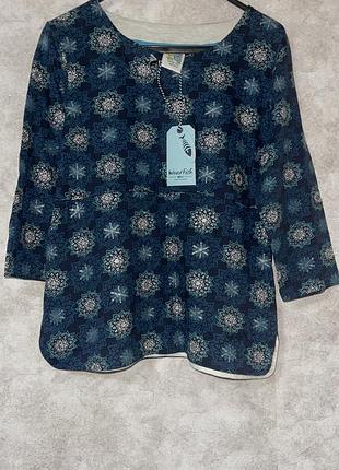 Стильна фірмова блуза weird fish (модель saffia organic printed sparkle jersey tee) нова з паперовою біркою