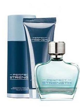 Набір perfect strength avon оригінал раритет парф вода 75 мл дезодорант спрей 150 мл бальзам п/брить 100 мл