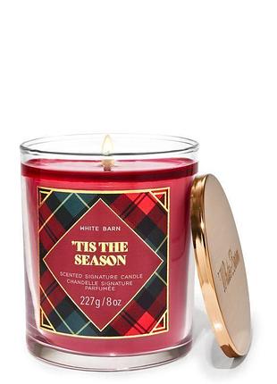 Ароматизированная свеча bath & body works tis the season single wick candle