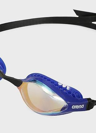 Очки для плавания arena air-speed mirror желтый, медно-синий osfm (003151-203)