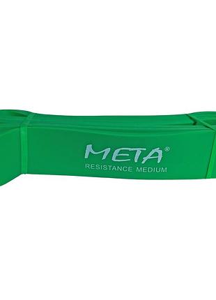 Гумка-петля силова meta elastic power band medium зелений уні 4,5х208 см