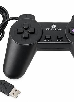 Геймпад vinyson u-701 для pc (ретрогеймінг), usb, чорний