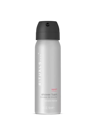 Гель-пінка для душу the ritual of sport foaming shower gel, 50 ml свіжий деревний. має ноти цитрусових, бергамоту та перцевої