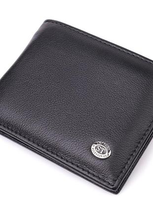 Кошелек-зажим из натуральной кожи st leather 22476 черный