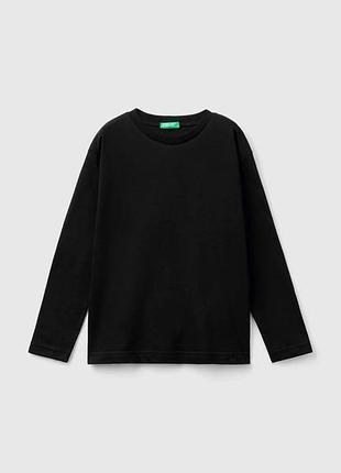 Детский чёрный прямой реглан benetton