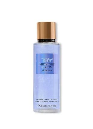 Парфюмированный спрей для тела с блестками midnight bloom shimmer victoria's secret