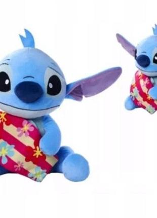 Большая мягкая игрушка стич lilo & stitch с доской для серфинга, 50 см