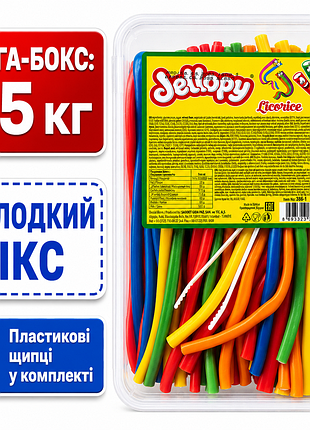 Мармеладные палочки jellopy микс желейные сладости saadet в судике со щипцами 1.5 кг