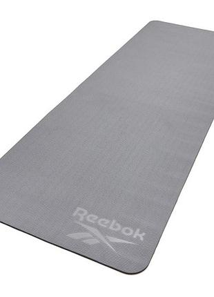 Двусторонний коврик для йоги reebok double sided yoga mat черный, серый уни 176 х 61 х 0,6 см