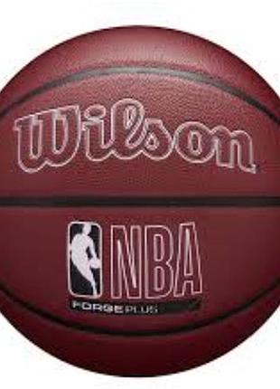 Мяч баскетбольный wilson nba forge plus bskt maroon size 7