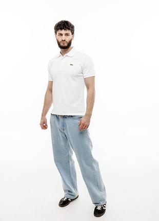 Футболка лакоста, футболка lacoste, футболки lacoste, футболка поло lacoste, футболка унісекс поло, поло білий: розмір l