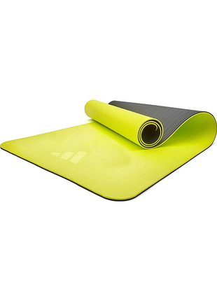 Коврик для йоги adidas double sided yoga mat желтый, серый 176 х 61 х 0,6 см (adyg-10400bly-nl)