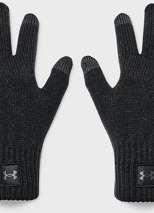 Перчатки under armour halftime gloves черный, серый чол l/xl