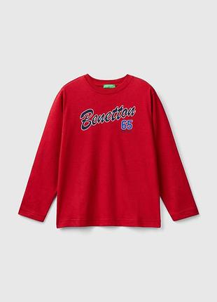 Детский красный прямой реглан benetton
