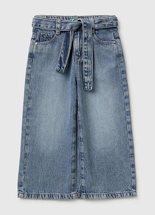 Детские синие wide джинсы benetton xx