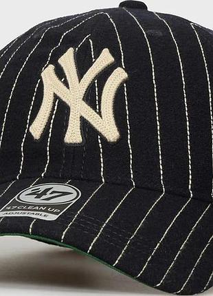 Кепка 47 brand new york yankees wool pinstrip темно-синий one size (wopcu17wis-nya)