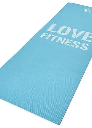 Килимок для фітнесу reebok fitness mat блакитний уні 173 х 61 х 0,4 см