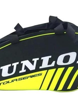 Сумка для падел тенниса dunlop padel paletero intro blk/yellow (623854)