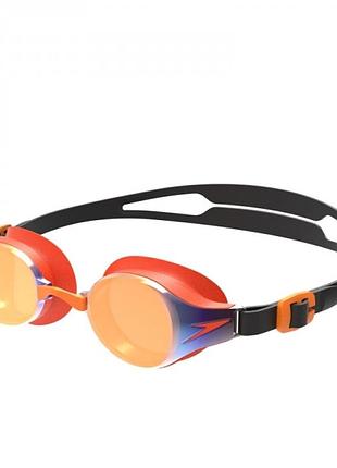 Очки для плавания speedo hydropure mirror gog ju orange/gold оранжевый, золотой дит osfm
