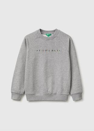 Детский чёрный прямой свитшот benetton 501, m