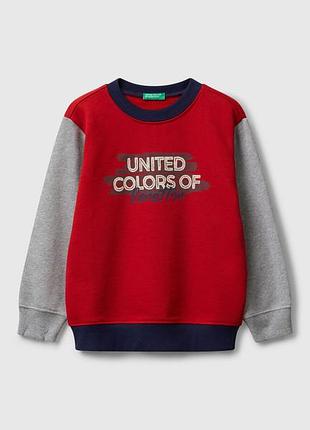 Дитячий чорний прямий світшот benetton