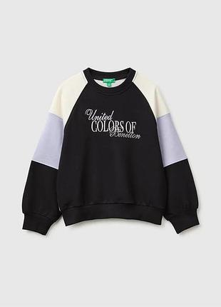 Дитячий синій прямий світшот benetton 905, xl