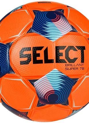 Мяч футбольный select brillant super fifa tb v25 оранжевый, синий уни 5